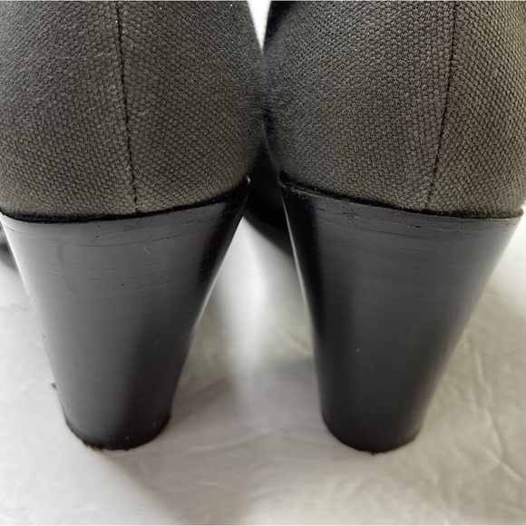 GIUSEPPE ZANOTTI Gray Canvas Ankle Boots Side Zip Size 41 - Picture 8 of 14